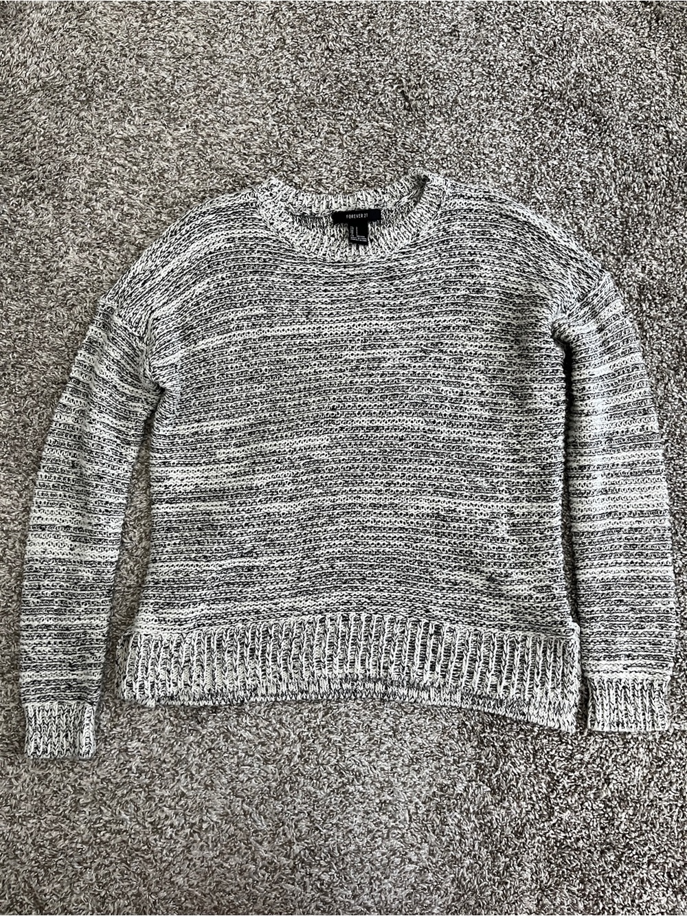 3/$12 Forever 21 Black and White Knit Sweater
